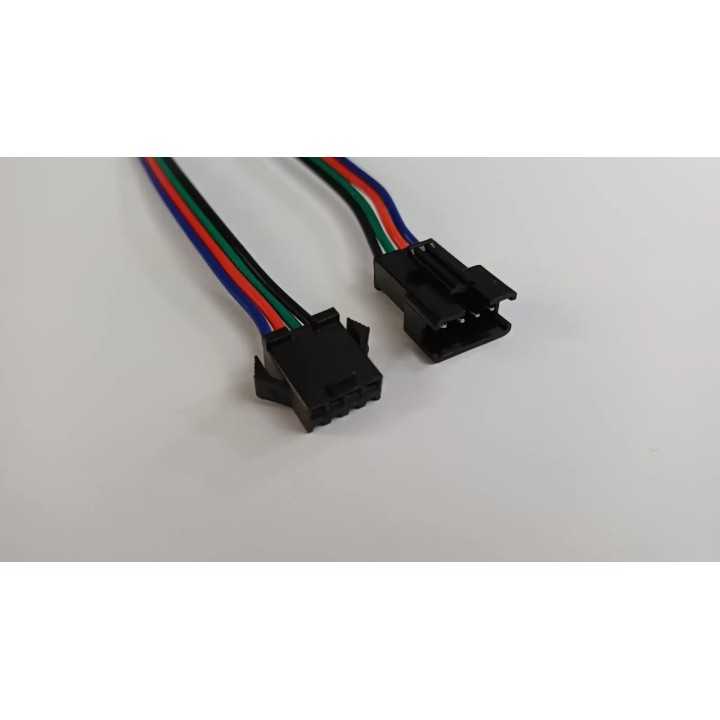 Cablu cu mufa 4 Pini Tata/Mama mic negru JST SM 2B