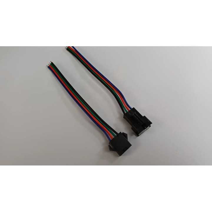 Cablu cu mufa 4 Pini Tata/Mama mic negru JST SM 2B