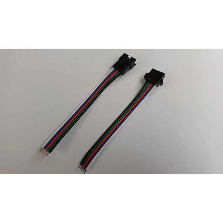 Cablu cu mufa 5 Pini Tata/Mama mic negru JST SM 2B