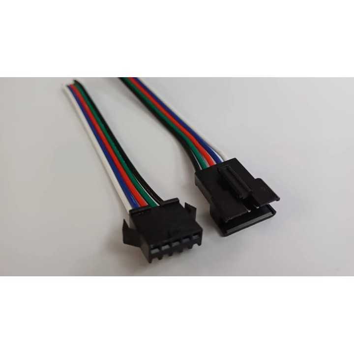 Cablu cu mufa 5 Pini Tata/Mama mic negru JST SM 2B