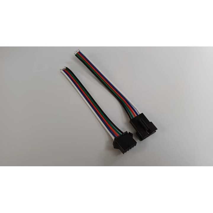 Cablu cu mufa 5 Pini Tata/Mama mic negru JST SM 2B