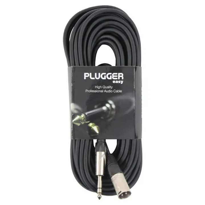 Cablu audio Professional XLR tata - Jack 6.3 mm tata stereo 15m PLUGGER PLU CABS XM3JMS 15M0 EAS