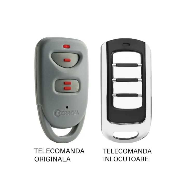 Telecomanda inlocuitoare poarta garaj Erreka Lira de doua si patru canale/ cod saritor/ 433.92MHz (813-1)