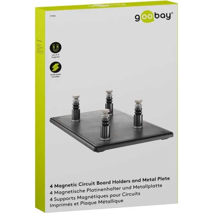 Suporturi pentru placi magnetice de circuit si placa metalica Goobay 77998