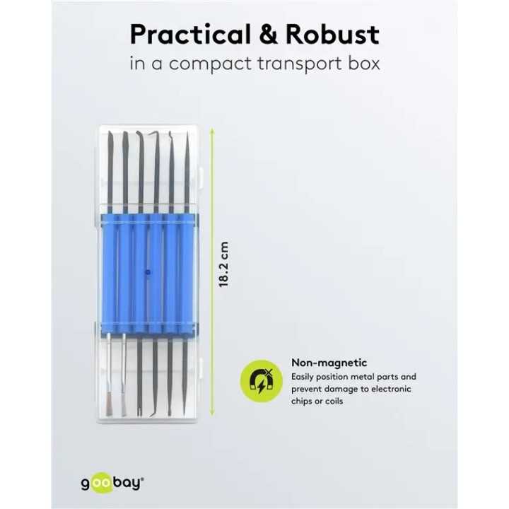 Set 6 unelte speciale pentru lipirea pe electronice si placi de circuit Goobay 77999