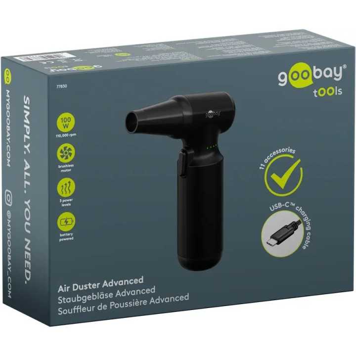 Suflanta aer comprimat portabila Goobay 77830 100W /motor fara perii /fara fir /reincarcabil