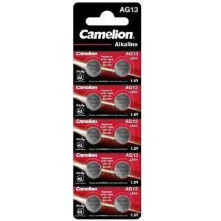 Set 10 baterii alkaline LR44 AG13 1.5V CAMELION GERMANY G13-BP10