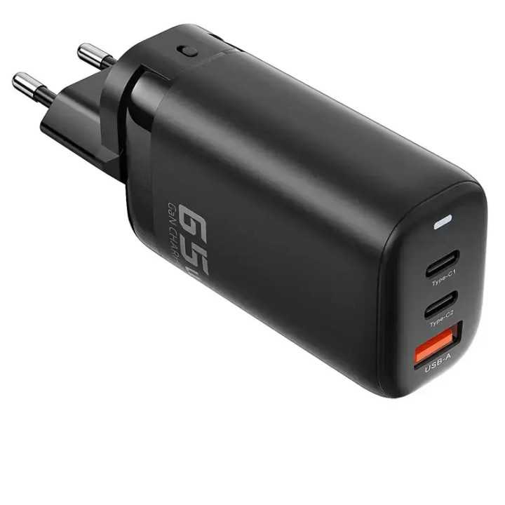 Alimentator 2x USB-C 3.1 + USB3.0 PD 3.0 65W + 3 adaptoare pentru calatorii