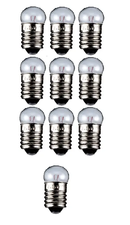 Set 10 becuri E10 6V 400mA tip glob incandescent Goobay 9581-10
