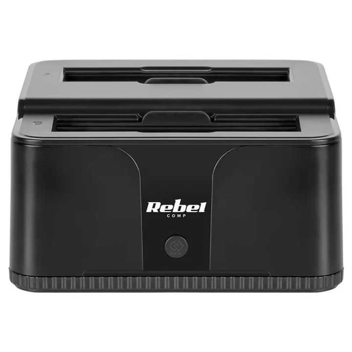 Docking Station HDD 3.5” /2.5” SSD microSD /SD /HUB USB 3.0 20TB Rebel KOM01041