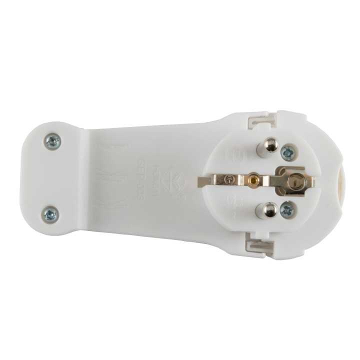 Stecher conector plat cu inel 16A /3680W cu pamantare alb Home NV FP 2
