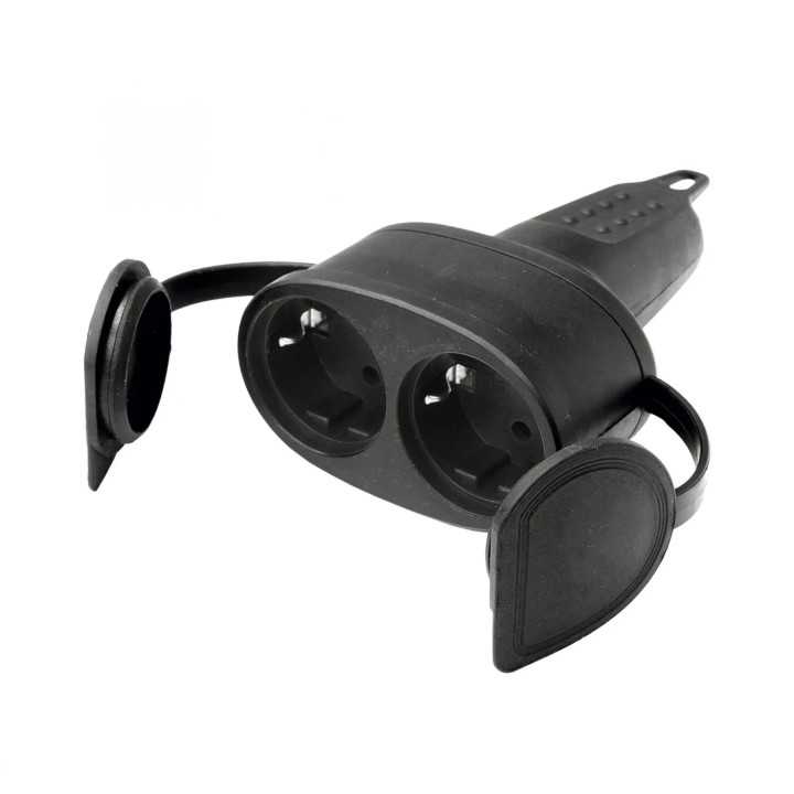 Cupla dubla cu pamantare IP44 pentru exterior /interior 16A 3680W Home NGA 02