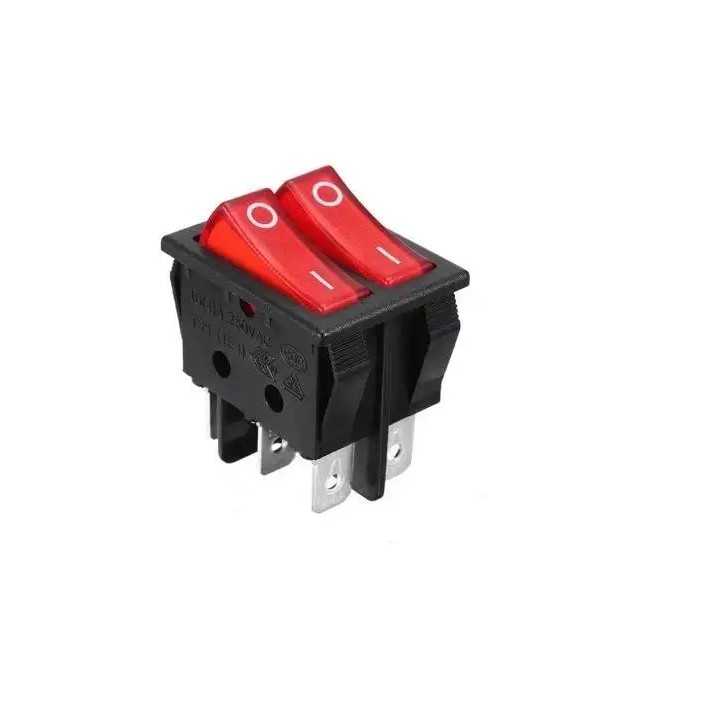 Intrerupator IRS2101 ON-OFF dublu 6 pini rosu 15A 250VAC