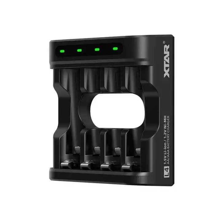 Incarcator acumulatori Li-ion si NiMH pentru 4 sloturi AA/ AAA USB-C XTAR L4 KT