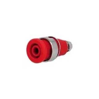 Bucsa panou pentru conector banana 4mm rosu GBC 18505800
