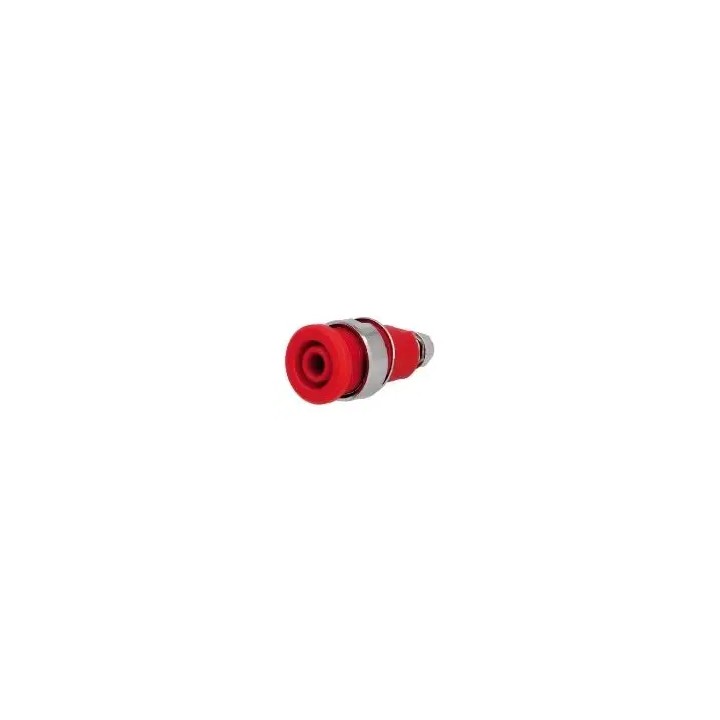 Bucsa panou pentru conector banana 4mm rosu GBC 18505800
