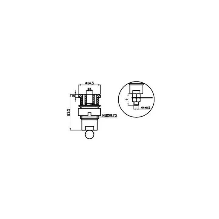 Bucsa panou pentru conector banana 4mm rosu GBC 18505800