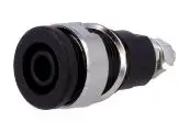 Bucsa panou pentru conector banana 4mm negru GBC 18505802