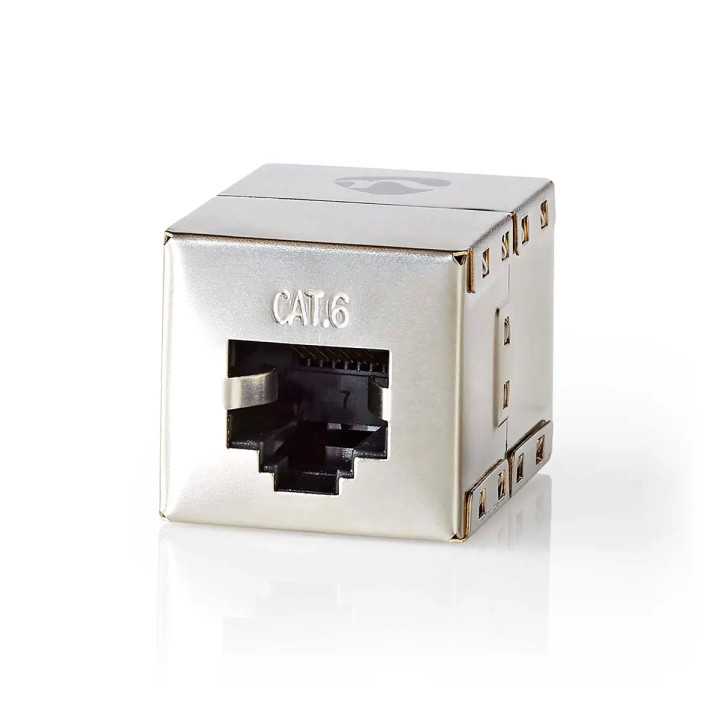 Adaptor prelungitor de retea Nedis CCBW89011ME Gigabit Cat6 RJ45 8P8C mama - RJ45 8P8C mama ecranat metal