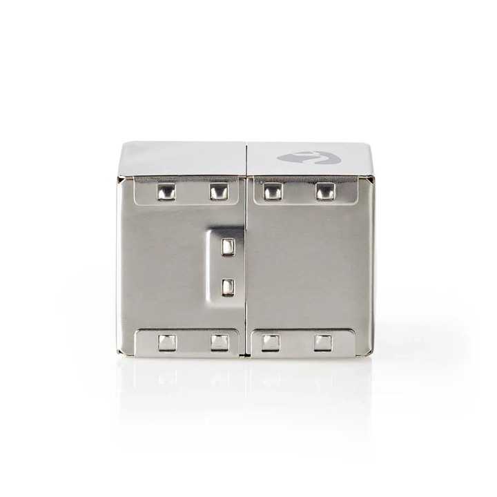 Adaptor prelungitor de retea Nedis CCBW89011ME Gigabit Cat6 RJ45 8P8C mama - RJ45 8P8C mama ecranat metal