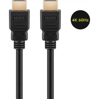 Cablu 0.5m HDMI v2.0 cu Ethernet ARC 4K/60Hz UHD 18Gbit/s Goobay 61149