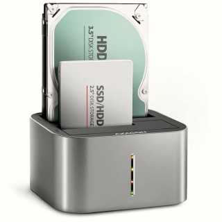 Docking station AXAGON ADSA-DC DUAL DOCK HDD /SSD 2.5" /3.5" 5Gbit/s SATA 3.0 USB 3.2 Gen1