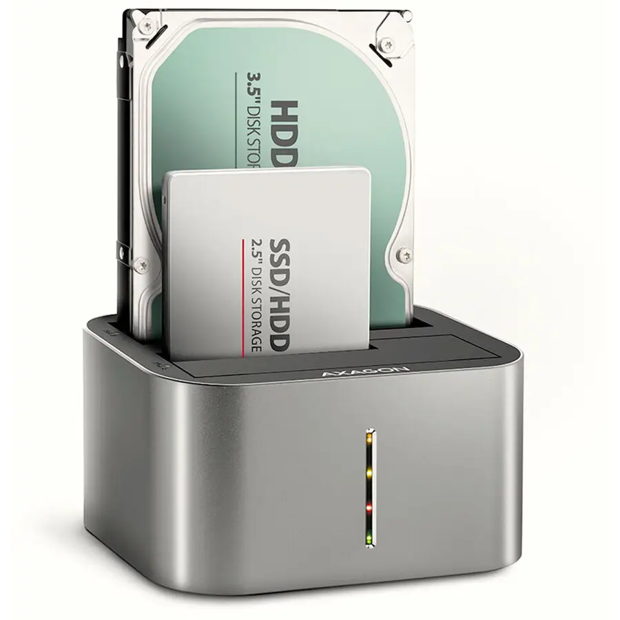 Docking station AXAGON ADSA-DC DUAL DOCK HDD /SSD 2.5" /3.5" 5Gbit/s SATA 3.0 USB 3.2 Gen1