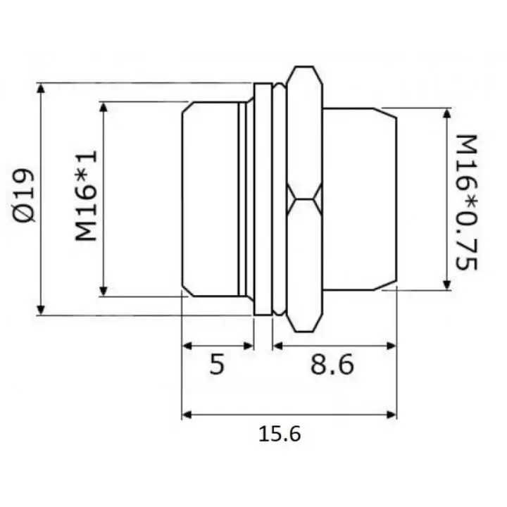 Conector MICROFON MARE 3 Pini set mama+tata 16 mm