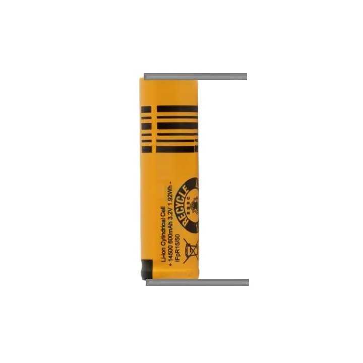 Acumulator 14500CY HIGHPOWER cu lamele sudate in U Li-ion 3.6V 600mAh 1.5A 14500CY-600-U