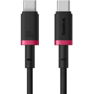 Cablu alimentare-date Baseus Dura Fast Charging Data 1m USB Type-C - USB Type-C 100W braided rosu+negru P10377803U01-01
