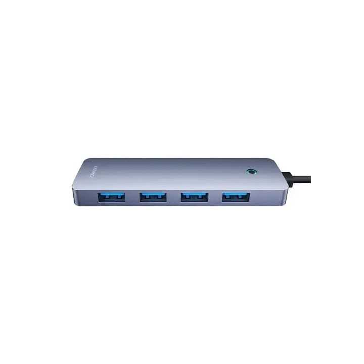 HUB extern Baseus B0005280B811-02 UltraJoy 4 in 1 input USB output USB Type-C + 4x USB3.0 cablu 100cm gri