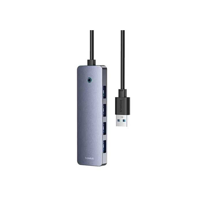 HUB extern Baseus B0005280B811-02 UltraJoy 4 in 1 input USB output USB Type-C + 4x USB3.0 cablu 100cm gri