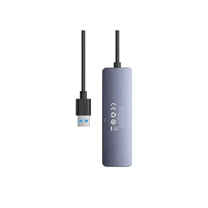 HUB extern Baseus B0005280B811-02 UltraJoy 4 in 1 input USB output USB Type-C + 4x USB3.0 cablu 100cm gri