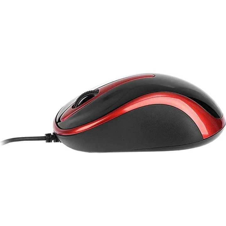 Mouse A4tech N-350-2 cu fir USB optic 1000dpi butoane/scroll 3/1 negru/rosu