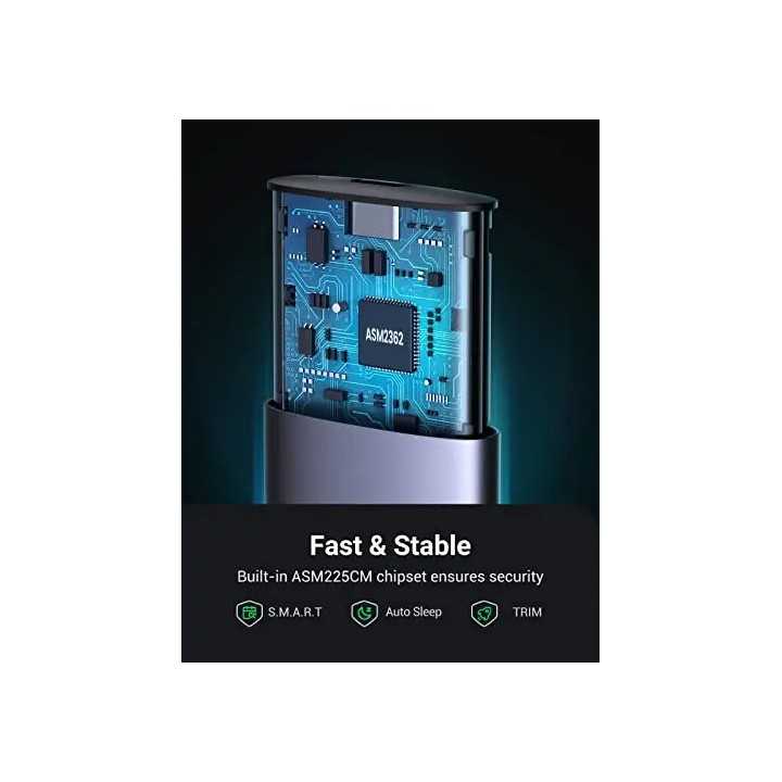 RACK extern Ugreen CM400 10902 SSD M.2 NVMe/PCIE compatibile cu form factor 2280 /2260 /2242 /2230 cablu 50cm USB-C tata-tata