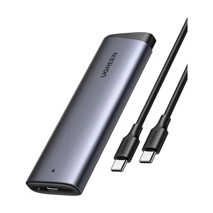 RACK extern Ugreen CM767 35267 SSD M.2 NVMe/PCIE 3.0 compatibil cu form factor 2280 /2260 /2242 /2230 cablu 50cm USB-C 3.1
