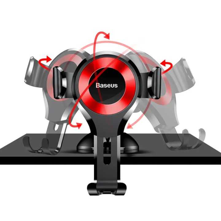 Suport Baseus Osculum Type Gravity Car Mount negru-rosu SUYL-XP09