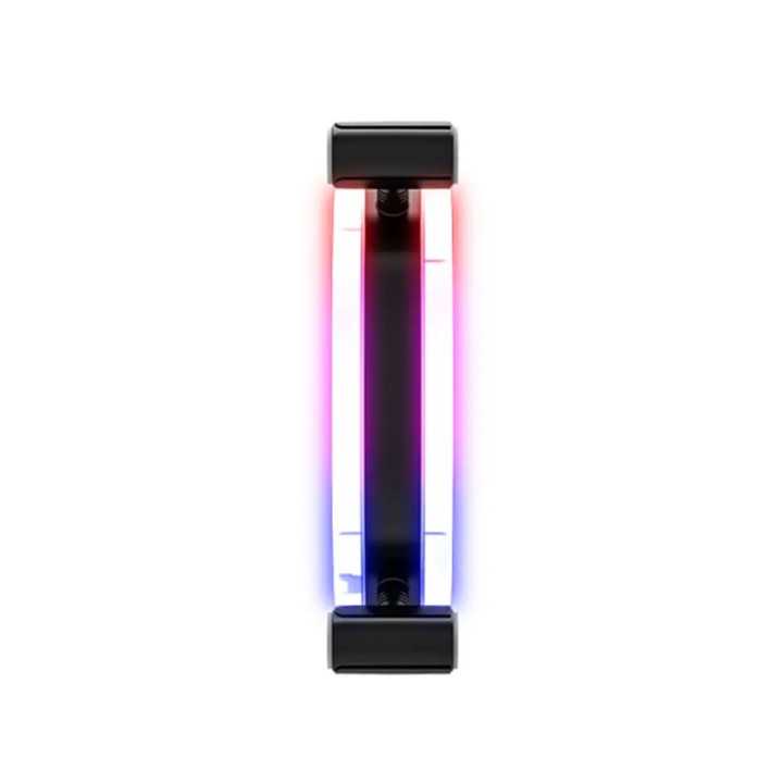 Ventilator Zalman ZM-LF120 120mm 800-1300RPM EBR Bearing 43CFM 2x inel LED RGB 4-pin PWM negru