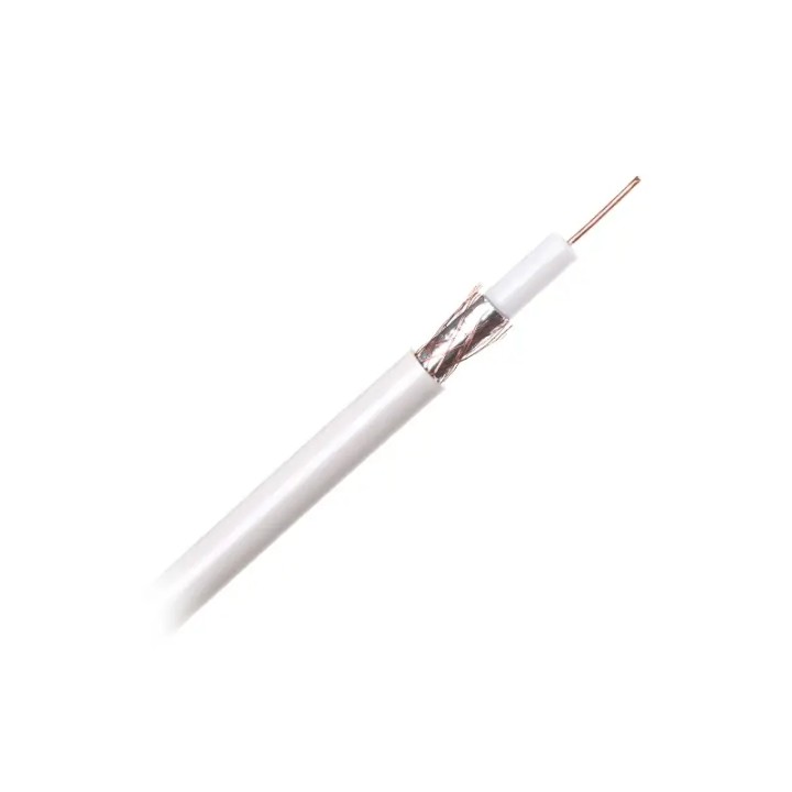 Cablu coaxial cupru/cupru 75 ohmi ecranaj 32 fire cupru diametru 7.1mm 1m Cabletech KAB0015-1