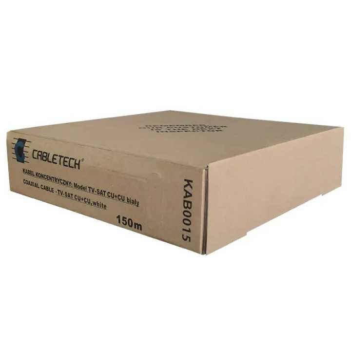 Cablu coaxial cupru/cupru 75 ohmi ecranaj 32 fire cupru diametru 7.1mm 1m Cabletech KAB0015-1