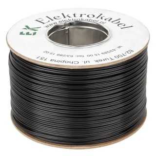 Cablu 10m difuzor cupru 2x1mm2 SMYP plat cu izolatie PVC negru Cabletech KAB0574-10