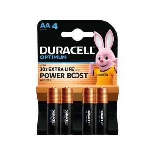 Set baterii DuraCell OPTIMUM Alkaline AA LR6 MX1500 1.5V 4buc