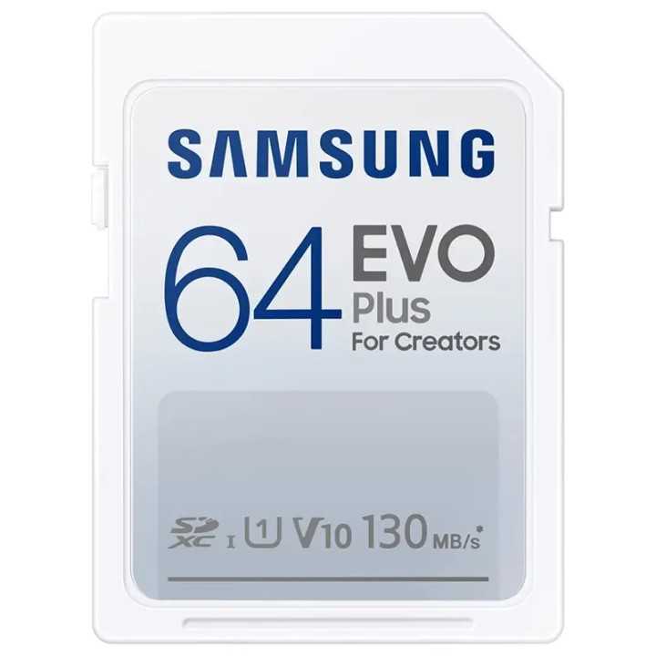 Card SDXC 64GB Samsung EVOPlus 130MB/s class 10 FFD V10 MB-SC64K/EU