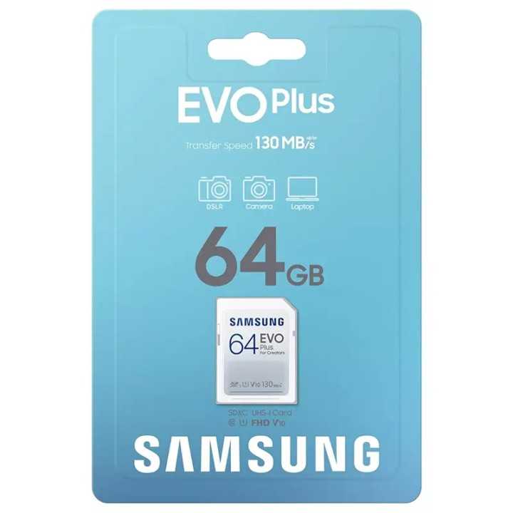 Card SDXC 64GB Samsung EVOPlus 130MB/s class 10 FFD V10 MB-SC64K/EU
