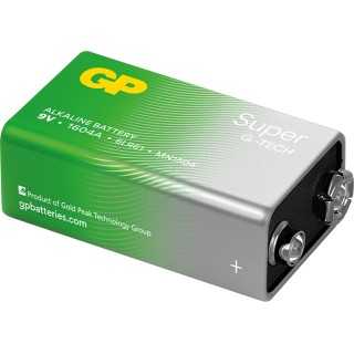 Baterie alcalina Super GP 9V infoliata GPPVA9VAS778-1
