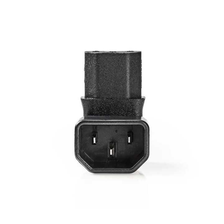 Conector alimentare IEC-320-C13 - IEC-320-C14 cotit 90 Nedis CEGB1190BK