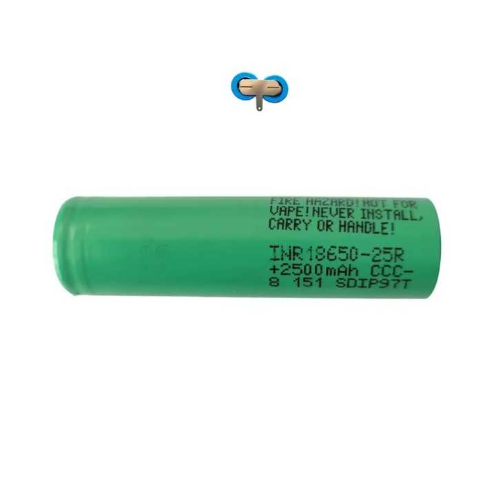 Pachet acumulator 18650 3.6V LI-ION 5000mA 20A Samsung cu lamele INR18650-25R-U/2