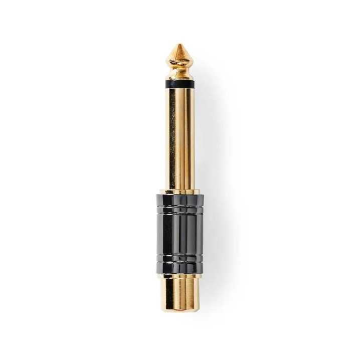 Adaptor audio MONO JACK 6.35 mm tata - RCA mama gri Nedis