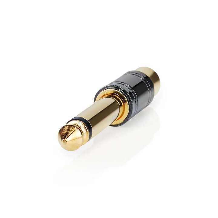 Adaptor audio MONO JACK 6.35 mm tata - RCA mama gri Nedis