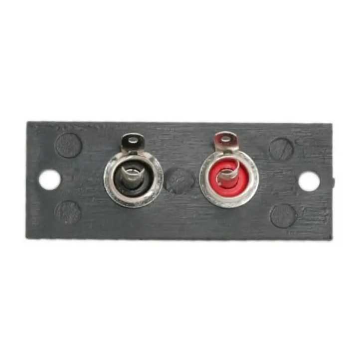 Terminal RCA x2 prize incorporabil 50x20mm rosu /negru M`N`C 05079